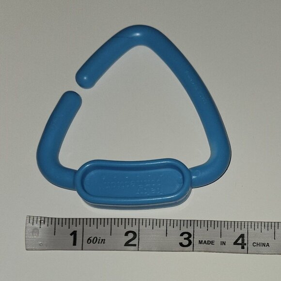 Baby Connection Aqua Blue Triangle Clip Link Loop Hook Toy Replacement - Picture 4 of 4